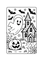 Vorschau - Mal- und Bastelvorlagen - Halloween Ausmalbilder - Seite 2