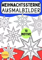 Vorschau - Mal- und Bastelvorlagen - Weihnachtssterne zum Ausmalen – 10 Vorlagen für Fensterbilder & Klassenzimmer-Deko | Weihnachten Bastelideen - Deckblatt