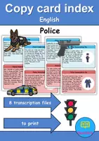 Vorschau - Unterrichtsreihen - Copy card index / Abschreibkarten: Polizei / Police - Englisch - Deckblatt