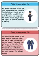 Vorschau - Unterrichtsreihen - Copy card index / Abschreibkarten: Polizei / Police - Englisch - Seite 1