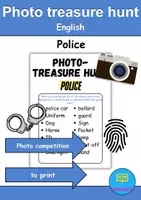 Vorschau - Unterrichtsreihen - GRATIS - Photo treasure hunt Polizei / Police - Englisch (Foto-Schatzsuche) - Deckblatt