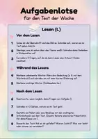 Vorschau - Fördermaterial/Inklusion - Aufgabenlotse für den Text der Woche - Seite 1