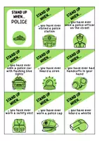Vorschau - Arbeitsblätter - Stand up when... Polizei / Police - Englisch Spiel / Game - Seite 1