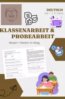 Vorschau - Test - Klassenarbeit Deu Jg 5/6 - Medien im Alltag - Deckblatt