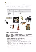 Vorschau - Arbeitsblätter - Arbeitsblatt Wortschatz: Musik. - Seite 1