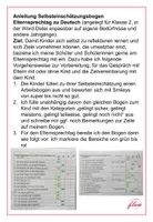 Vorschau - Arbeitsblätter - Selbsteinschätzungsbogen Elternsprechtag Deutsch - Seite 1