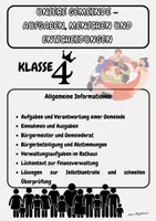 Vorschau - Arbeitsblätter - HSU-Probe: Unsere Gemeinde – Aufgaben, Menschen und Entscheidungen Klasse 4 - Probevorbereitung - Deckblatt