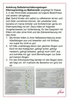 Vorschau - Arbeitsblätter - Selbsteinschätzungsbogen Elternsprechtag Mathematik - Seite 1