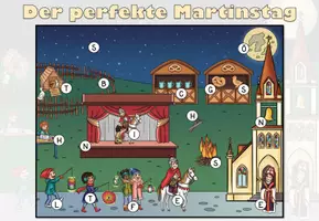 Vorschau - Arbeitsblätter - Lesespurgeschichte "Der perfekte Martinstag" DaZ / Deutsch - Fünffache Differenzierung - Seite 2