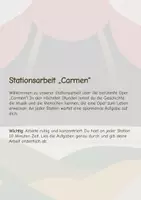 Vorschau - Unterrichtsreihen - Oper Carmen – Stationsarbeit + Abschluss-Quiz + Probe - Seite 1