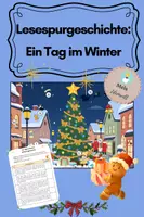 Vorschau - Arbeitsblätter - Lesespurgeschichte: Ein Tag im Winter - Deckblatt