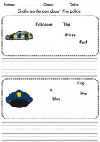 Vorschau - Test - Schüttelsätze / Jumbled Sentences: Polizei / Police - Englisch - Seite 2