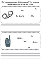 Vorschau - Test - Schüttelsätze / Jumbled Sentences: Polizei / Police - Englisch - Seite 3
