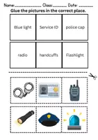 Vorschau - Arbeitsblätter - Match words & stick on: Polizei / Police - Englisch (Schneiden und Kleben) - Seite 2