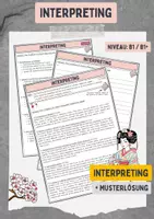 Vorschau - Arbeitsblätter - Interpreting - Übung (Hanami) + Lösung - Deckblatt