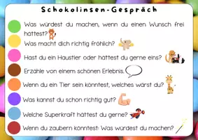 Vorschau - Spiele - Bunte Schokolinsen-Gespräch - Kennenlernspiel - Deckblatt