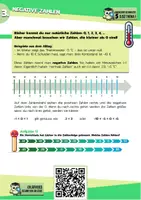 Vorschau - Arbeitsblätter - Negative Zahlen: Merktext, Aufgaben und Video (Mathebox) - Deckblatt