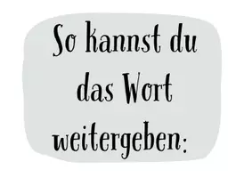 Vorschau - Poster - So gibst du das Wort weiter - WG-Edition - Seite 1