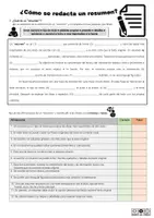 Vorschau - Unterrichtsreihen - Cómo se redacta un resumen (Eine Zusammenfassung schreiben) - Deckblatt