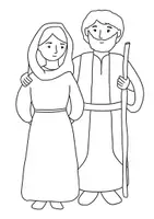 Vorschau - Mal- und Bastelvorlagen - Malvorlagen Weihnachtsgeschichte, Figuren - Seite 3