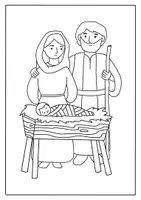 Vorschau - Mal- und Bastelvorlagen - Ausmalbilder Weihnachtsgeschichte, Figuren - Seite 3