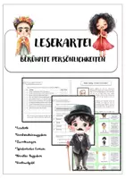 Vorschau - Arbeitsblätter - Lesekartei und Leseverstehen: Berühmtheiten der Geschichte - Deckblatt