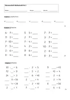 Vorschau - Klassenarbeiten - Mathearbeit Multiplikation, Division und ZR1000 (inkl. Differenzierung) - Deckblatt