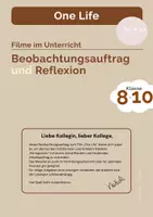 Vorschau - Arbeitsblätter - Beobachtungsauftrag zum Film (One Life) - Seite 1