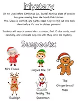Vista previa - Unidades / Secuencias / Situaciones de Aprendizaje - Christmas Mystery Write the Room – Who Stole Santa’s Cookies? - página 3