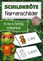 Vorschau - Anderer Materialtyp - Schildkrötenklasse Namenschilder im Superheldenstil - Deckblatt