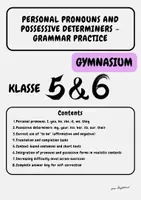 Vorschau - Arbeitsblätter - Personal Pronouns and Possessive Determiners – Grammar Practice Klasse 5–6 - Deckblatt