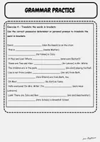 Vorschau - Arbeitsblätter - Personal Pronouns and Possessive Determiners – Grammar Practice Klasse 5–6 - Seite 3