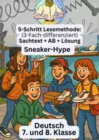 Vorschau - Arbeitsblätter - Sneaker Sammlungen | 5-Schritt-Lesemethode Deutsch - Deckblatt
