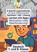 Vorschau - Arbeitsblätter - Lernen mit Apps | Sachtextanalyse Deutsch - Deckblatt