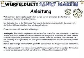 Vorschau - Spiele - Würfelduett "Sankt Martin" Lernspiel für zwei Personen - DaZ / Deutsch - Seite 3