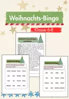 Vorschau - Spiele - Bingo Weihnachten / Vertretung Klasse 6-8 - Deckblatt