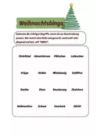 Vorschau - Spiele - Bingo Weihnachten / Vertretung Klasse 6-8 - Seite 1