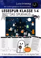 Vorschau - Arbeitsblätter - Lesespur Halloween | Das Spukhaus Klasse 1, 2, 3 und 4 inkl. Interactive - Deckblatt