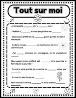 Aperçu - Feuilles d'exercices - All about me french activities for boy and girl cover - Page 2