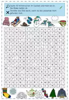 Vorschau - Arbeitsblätter - Winter-Suchsel | 16 Winterwörter | Rätselspaß für den Winter | 3-fach differenziert - Seite 2