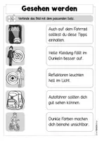 Vorschau - Arbeitsblätter - Sicherer Schulweg - Sichtbar auf dem Schulweg - Seite 3