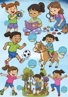 Voorbeeld - clipart set “hobby's” – illustraties lesmateriaal in het basisonderwijs - Pagina 2