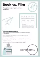 Vorschau - Arbeitsblätter - Book vs Film - Deckblatt