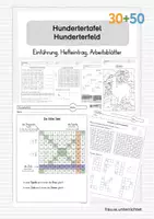 Vorschau - Arbeitsblätter - Einführung und Orientierung Hunderterfeld / Hundertertafel, Arbeitsblätter ZR 100 - Deckblatt