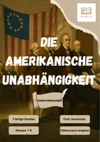 Vorschau - Stundenentwürfe - Unterrichtsreihe: Die Amerikanische Unabhängigkeit - Deckblatt