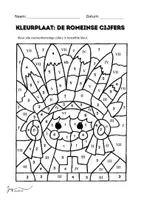Voorbeeld - Kleurplaat Romeinse cijfers – wiskunde 4e leerjaar - Voorblad