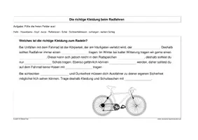 Vorschau - Stundenentwürfe - Verkehrssicher - Fahrrad und Verkehrsschilder - Seite 1