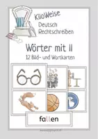 Vorschau - Bildkarten - Bild- und Wortkarten: Wörter mit ll - Deckblatt