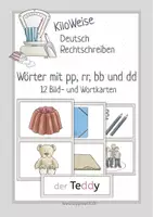 Vorschau - Bildkarten - Bild- und Wortkarten: Wörter mit pp rr bb dd - Deckblatt