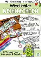 Vorschau - Stundenentwürfe - Weihnachten Windlichter basteln Kunst Klasse 1, 2, 3, 4, 5 - Deckblatt